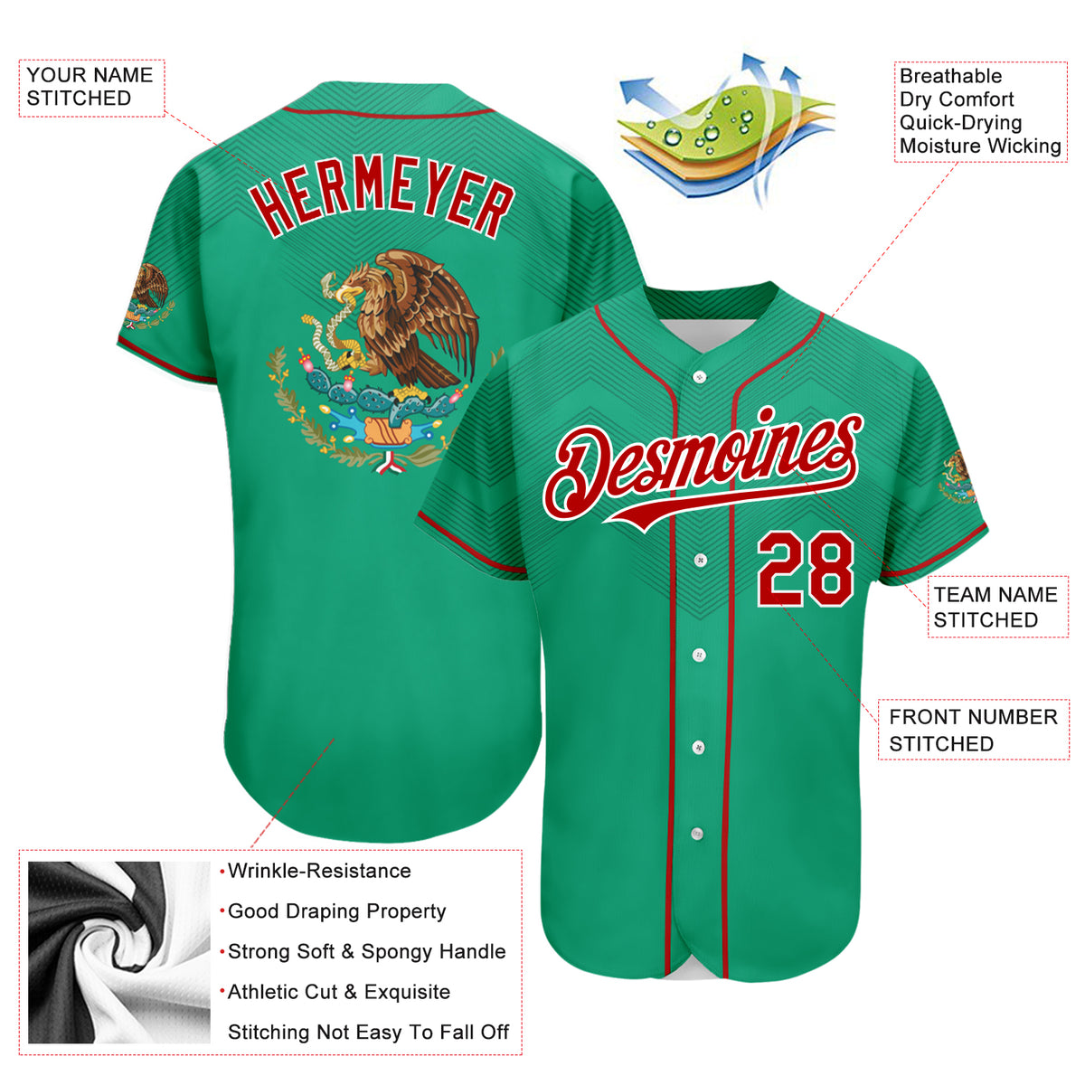 AVAILABLE Mexican Drinking Team Baseball Jersey