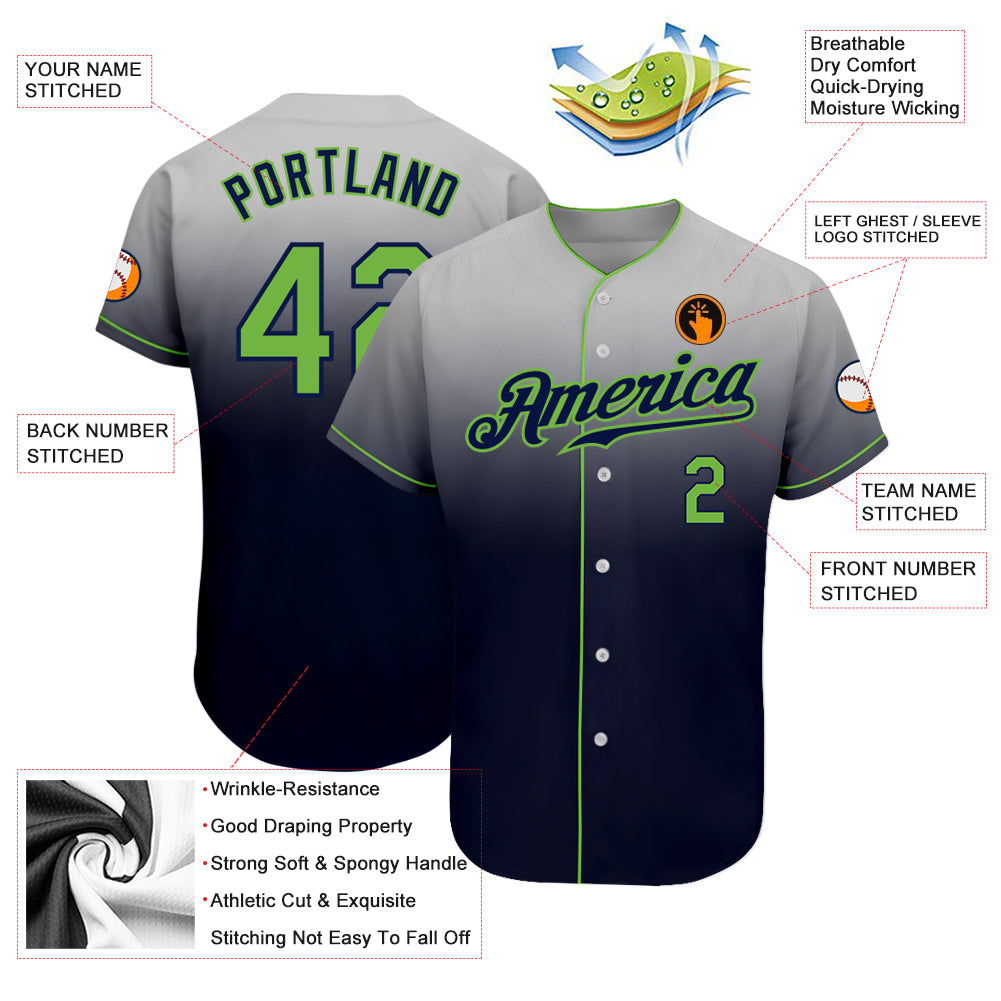 Custom Neon Green Pink-Navy Authentic Baseball Jersey Sale – UKSN INC