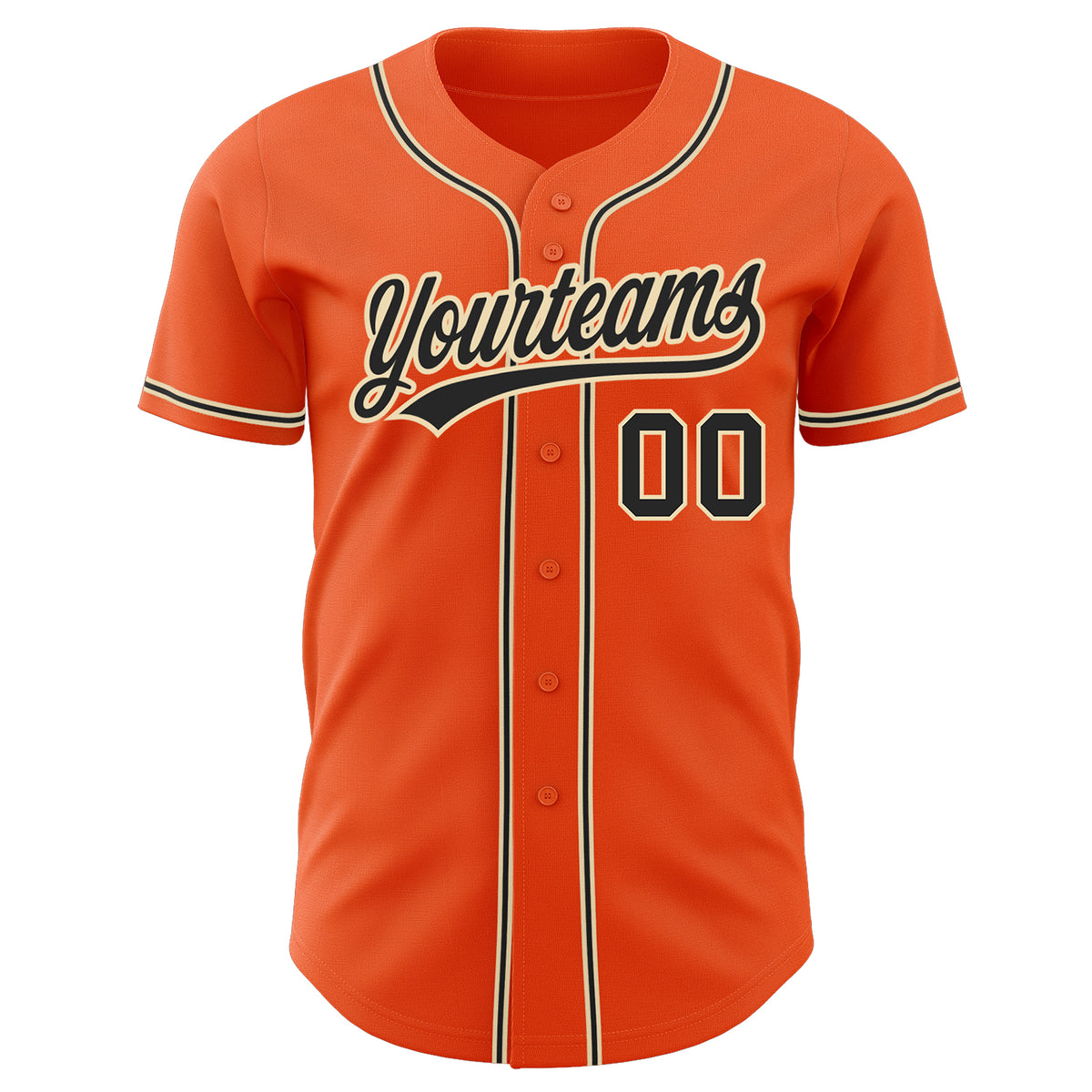 Sale Build Orange Baseball Authentic Cream Jersey Black – CustomJerseysPro