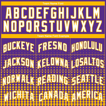 Load image into Gallery viewer, Custom Purple Gold-White Halftone Authentic City Edition Basketball Jersey
