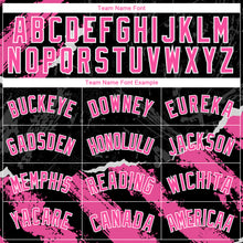 Load image into Gallery viewer, Custom Black Pink-White 3D Pattern Design Torn Paper Style Authentic Basketball Jersey
