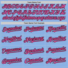 Load image into Gallery viewer, Custom Light Blue Pink-Black Line Authentic Baseball Jersey
