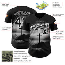 Load image into Gallery viewer, Custom Black White 3D Pattern Design Religion Cross Jesus Christ Ash Wednesday Authentic Baseball Jersey
