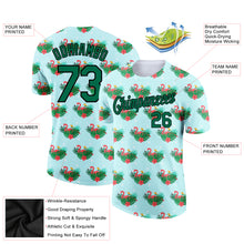 Load image into Gallery viewer, Custom Lakes Blue Kelly Green-Black 3D Pattern Design Tropical Hawaii Flamingo Performance T-Shirt
