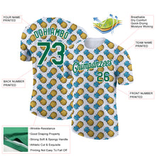 Load image into Gallery viewer, Custom White Kelly Green 3D Pattern Design Tropical Pineapple Performance T-Shirt
