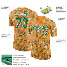 Load image into Gallery viewer, Custom Orange Kelly Green-White 3D Pattern Design Orange Citrus Fruit Performance T-Shirt
