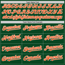 Load image into Gallery viewer, Custom Green Orange-White 3D Pattern Design Gradient Style Twinkle Star Authentic Baseball Jersey
