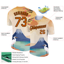 Load image into Gallery viewer, Custom City Cream Texas Orange-Black 3D Pattern Design Animal Heron Performance T-Shirt
