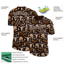 Load image into Gallery viewer, Custom Brown White 3D Pattern Design Cowboy Accessory Performance T-Shirt
