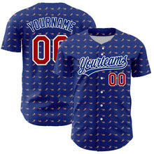 Load image into Gallery viewer, Custom Thunder Blue Red-Royal 3D American Flag Authentic Baseball Jersey
