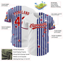 Load image into Gallery viewer, Custom White Red-Royal 3D American Flag Stars Authentic Baseball Jersey
