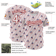 Load image into Gallery viewer, Custom White Red 3D American Spirit American Flag And Stars Authentic Baseball Jersey
