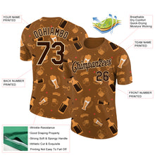 Load image into Gallery viewer, Custom Brown City Cream 3D Pattern Design Oktoberfest Beer Festival Performance T-Shirt
