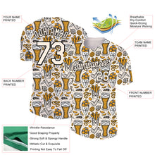 Load image into Gallery viewer, Custom Cream Black 3D Pattern Design Oktoberfest Beer Festival Performance T-Shirt
