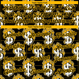 Custom Black Gold 3D Pattern Design Burnfiring Dollar Sign Money Theme Performance T-Shirt