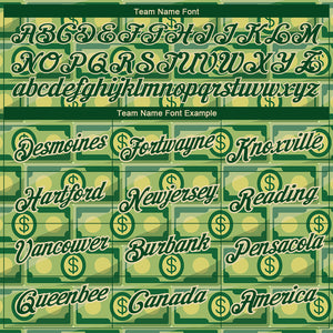 Custom Green City Cream 3D Pattern Design Dollar Banknote Money Theme Performance T-Shirt