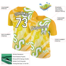 Load image into Gallery viewer, Custom Yellow White-Black 3D Pattern Design Dollar Sign Money Theme Performance T-Shirt
