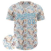 Load image into Gallery viewer, Custom White Shadow Blue 3D Pattern Design Abstract Spots Authentic Baseball Jersey
