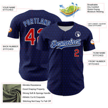 Load image into Gallery viewer, Custom Navy Red-Royal 3D Pattern Design Hearts Authentic Baseball Jersey
