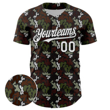 Load image into Gallery viewer, Custom Black White 3D Pattern Design Abstract Spots Authentic Baseball Jersey
