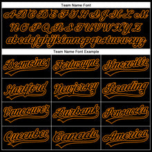 Load image into Gallery viewer, Custom Black Bay Orange 3D Halloween Authentic Baseball Jersey
