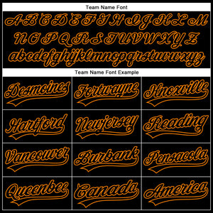 Custom Black Bay Orange 3D Halloween Authentic Baseball Jersey