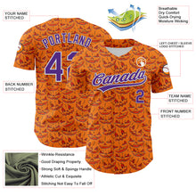 Load image into Gallery viewer, Custom Bay Orange Purple-White 3D Halloween Authentic Baseball Jersey
