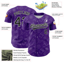 Load image into Gallery viewer, Custom Purple Black-White 3D Halloween Authentic Baseball Jersey
