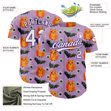 Load image into Gallery viewer, Custom Light Purple White-Purple 3D Halloween Authentic Baseball Jersey
