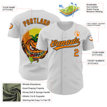 Load image into Gallery viewer, Custom White Bay Orange-Black 3D Halloween Authentic Baseball Jersey
