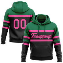 Load image into Gallery viewer, Custom Stitched Black Pink-Kelly Green Line Sports Pullover Sweatshirt Hoodie
