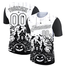 Load image into Gallery viewer, Custom White Black 3D Halloween Performance T-Shirt
