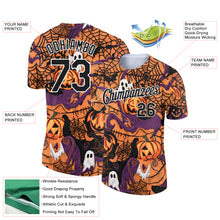 Load image into Gallery viewer, Custom Texas Orange Black-White 3D Halloween Performance T-Shirt
