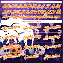 Load image into Gallery viewer, Custom Purple Bay Orange-White 3D Halloween Performance T-Shirt
