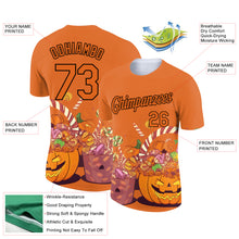 Load image into Gallery viewer, Custom Texas Orange Black 3D Halloween Performance T-Shirt
