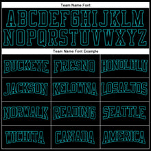 Load image into Gallery viewer, Custom Stitched Black Teal 3D Pattern Design Gradient Square Shape Sports Pullover Sweatshirt Hoodie
