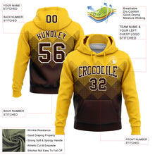 Load image into Gallery viewer, Custom Stitched Yellow Brown-White 3D Pattern Design Gradient Square Shape Sports Pullover Sweatshirt Hoodie
