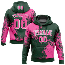 Load image into Gallery viewer, Custom Stitched Green Pink-White 3D Pattern Design Abstract Brush Stroke Sports Pullover Sweatshirt Hoodie
