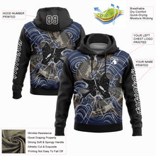 Load image into Gallery viewer, Custom Stitched Black White 3D Carp Fish Fishing Sports Pullover Sweatshirt Hoodie
