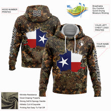 Load image into Gallery viewer, Custom Stitched Camo Black-White 3D Texas Flag And Hunting Sports Pullover Sweatshirt Hoodie
