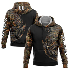 Load image into Gallery viewer, Custom Stitched Camo White-Black 3D Wild Boar Hunting Sports Pullover Sweatshirt Hoodie
