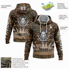 Load image into Gallery viewer, Custom Stitched Camo White-Black 3D Wild Boar Hunting Sports Pullover Sweatshirt Hoodie
