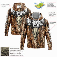 Load image into Gallery viewer, Custom Stitched Camo White-Black 3D Gun Hunter Deer Hunting Sports Pullover Sweatshirt Hoodie
