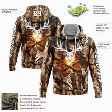 Load image into Gallery viewer, Custom Stitched Camo White-Black 3D Gun Deer Hunting Sports Pullover Sweatshirt Hoodie
