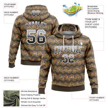 Load image into Gallery viewer, Custom Stitched Brown Gray-Black Fade 3D Pattern Design Colorful Circle Shapes Sports Pullover Sweatshirt Hoodie
