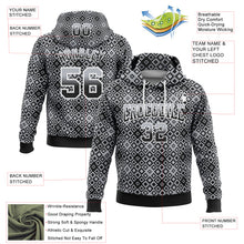 Load image into Gallery viewer, Custom Stitched Gray Black-White Fade 3D Pattern Design Geometric Square Shapes Sports Pullover Sweatshirt Hoodie
