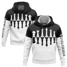 Load image into Gallery viewer, Custom Stitched Black White 3D Chess International Chess Day Sports Pullover Sweatshirt Hoodie
