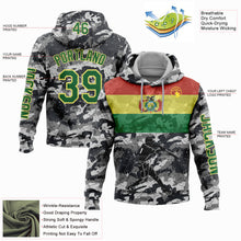 Load image into Gallery viewer, Custom Stitched Camo Grass Green-Light Yellow 3D Bolivia Bolivian Flag Sports Pullover Sweatshirt Salute To Service Hoodie
