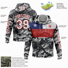 Load image into Gallery viewer, Custom Stitched Camo White-Red 3D Chile Chilean Flag Sports Pullover Sweatshirt Salute To Service Hoodie
