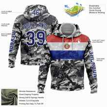 Load image into Gallery viewer, Custom Stitched Camo Navy-White 3D Paraguay Paraguayan Flag Sports Pullover Sweatshirt Salute To Service Hoodie
